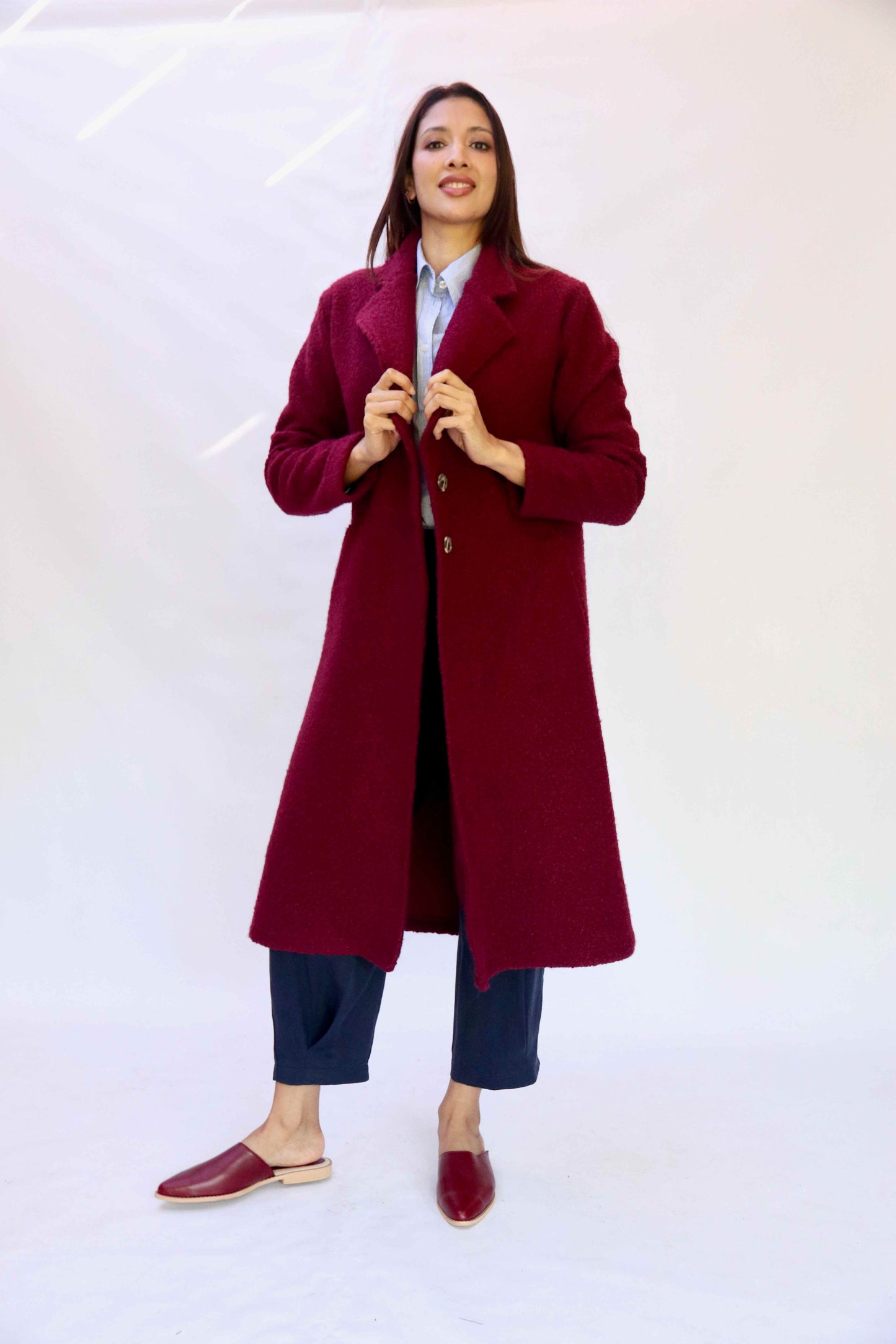 Burgandy Boucle' Coat