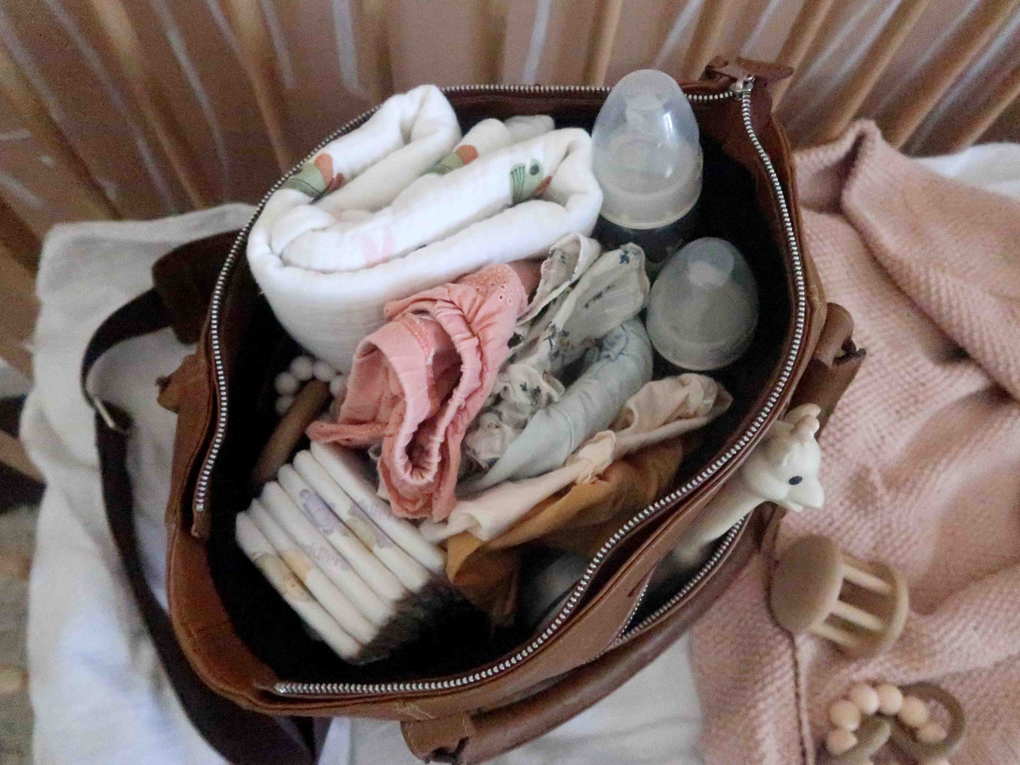 Large Tan Deluxe Tote