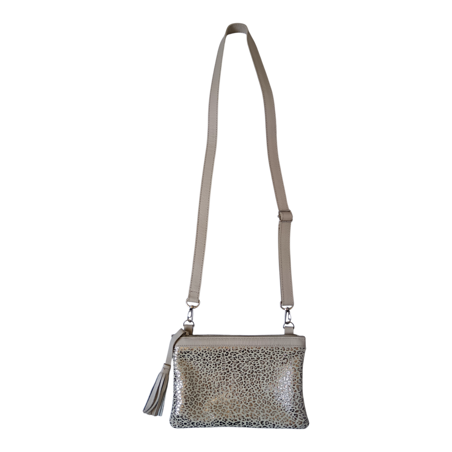 Cream Metallic Animal Mini Sling