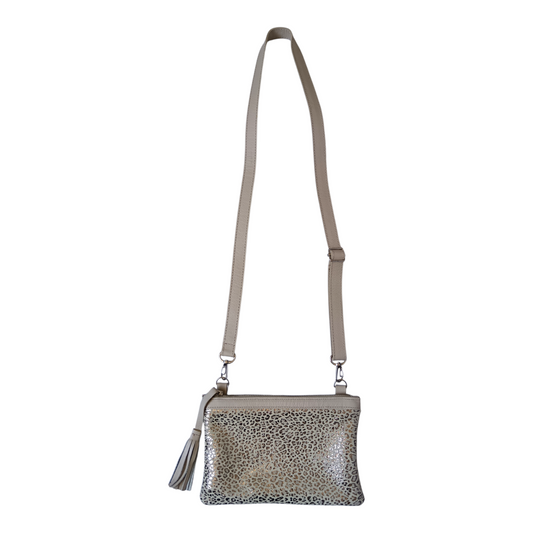 Cream Metallic Animal Mini Sling