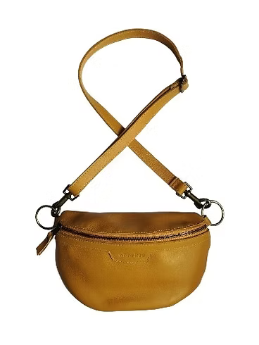 Ochre Lunar Bag with Leather Strap