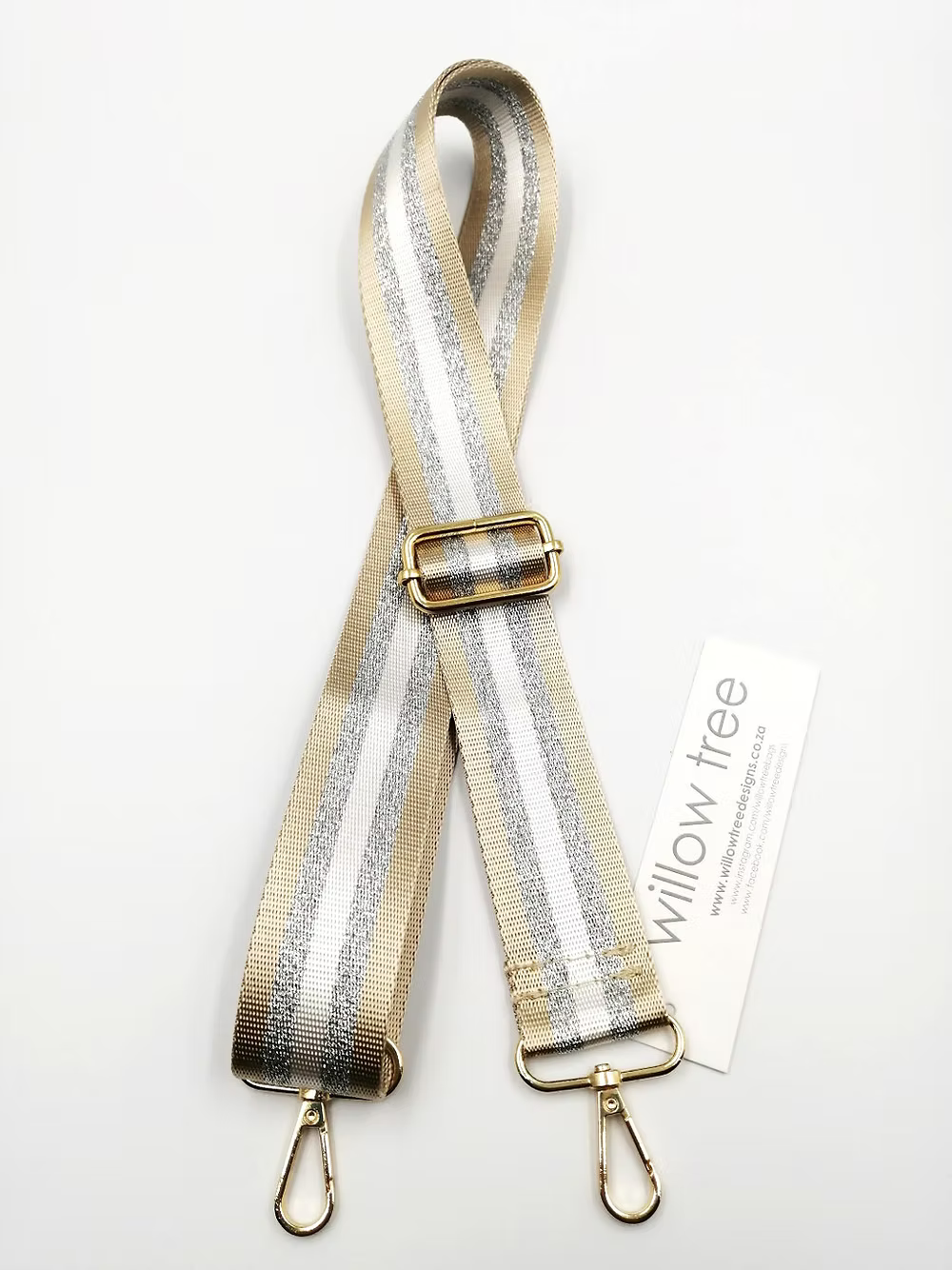 Metallic Silver Bag Strap