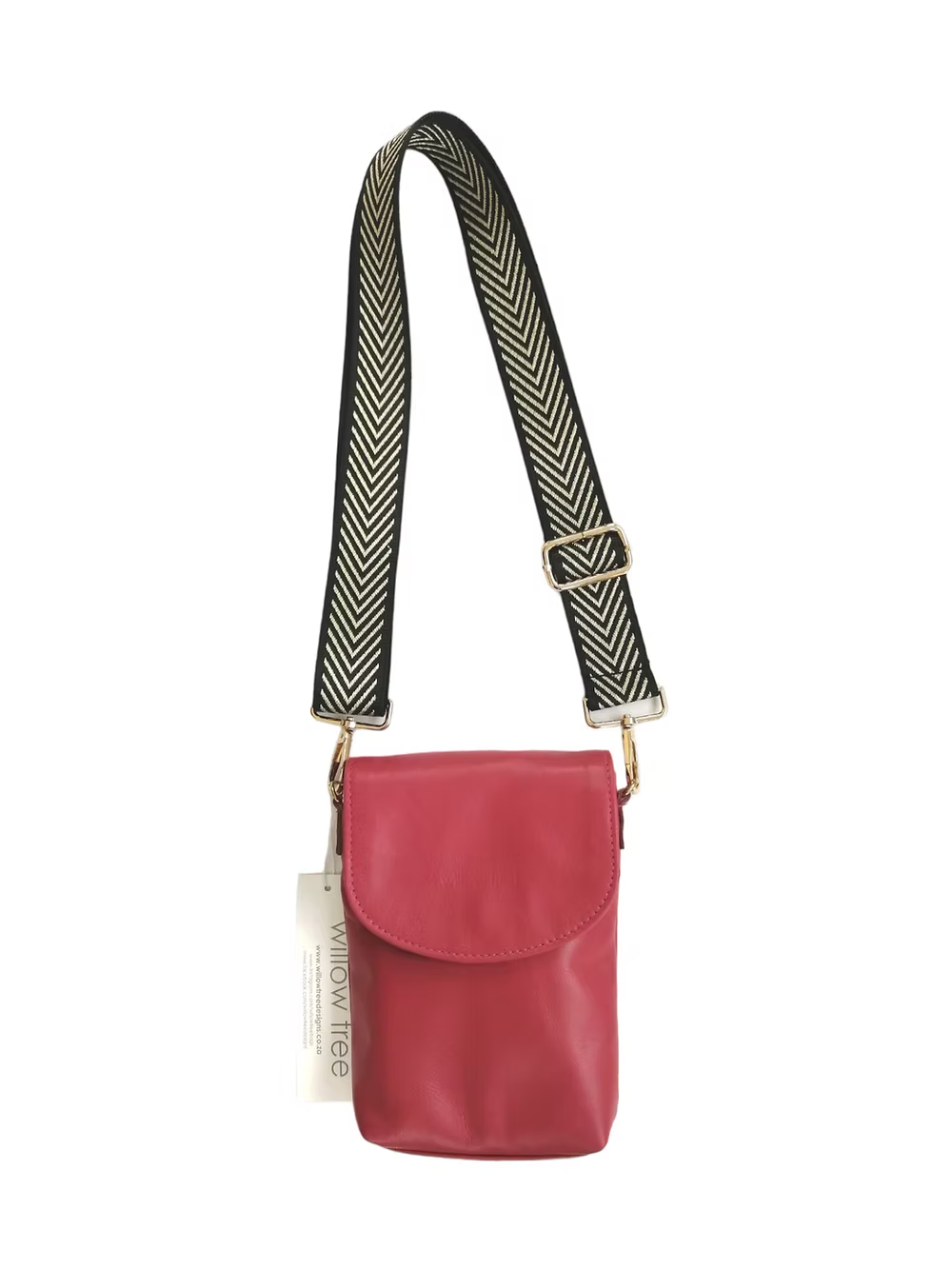 Pink Phone Bag with Decor Strap