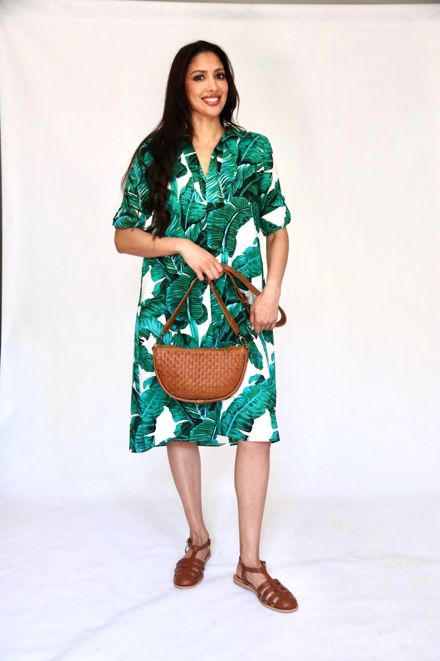 Green Leaf Cotton Dress