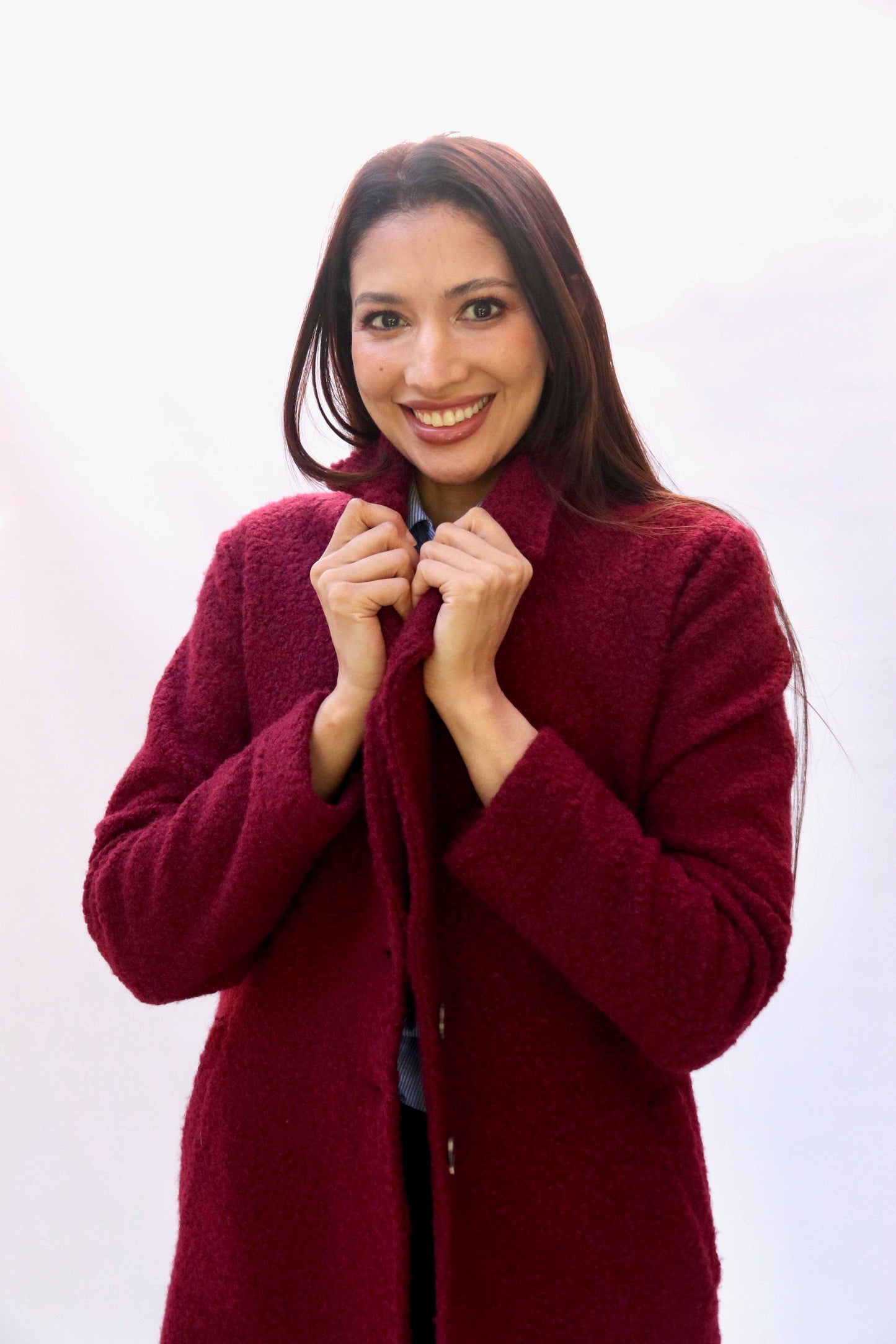 Burgandy Boucle' Coat