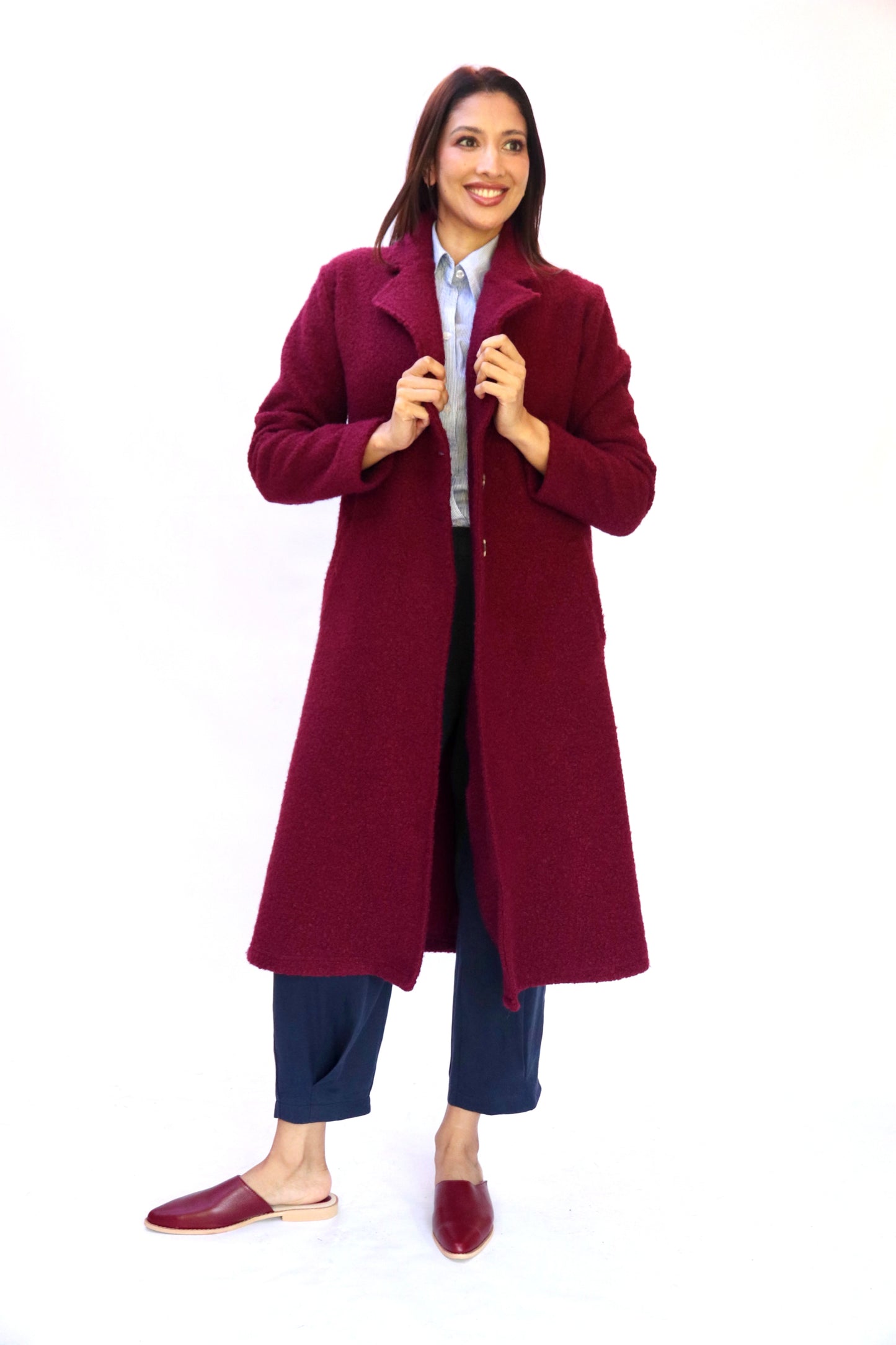 Burgandy Boucle' Coat