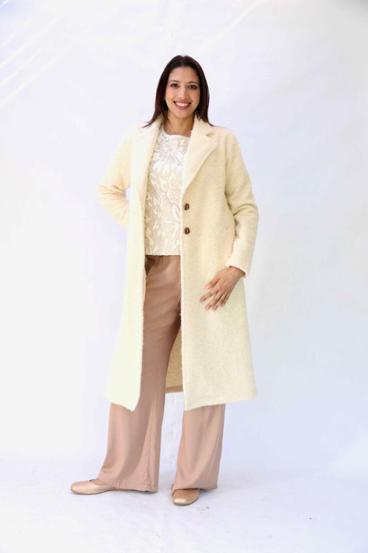Cream Boucle' Coat