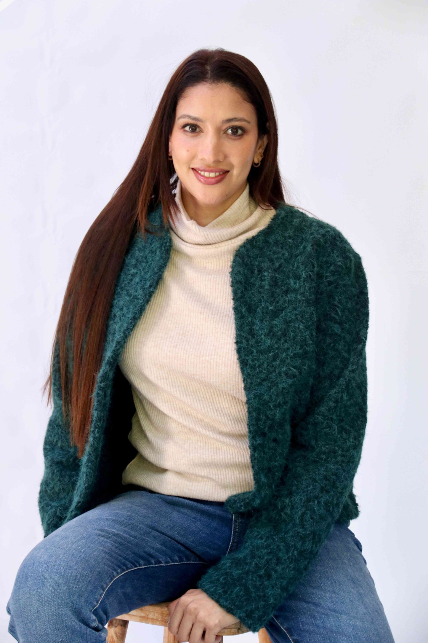Green Boucle' Jacket