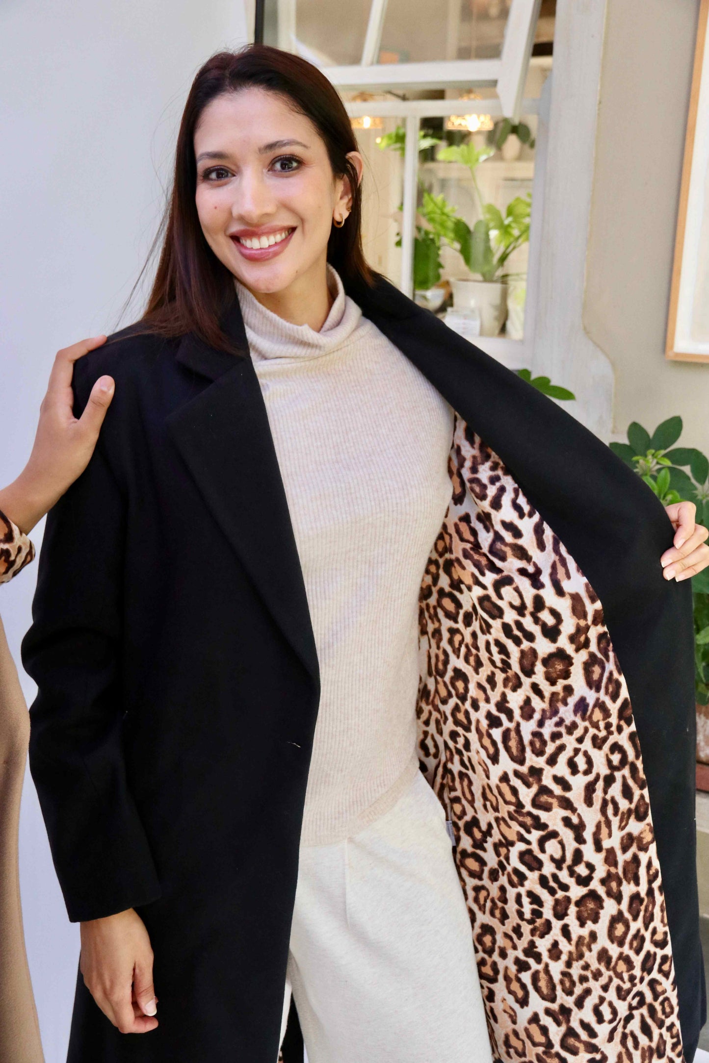 Black Melton Coat