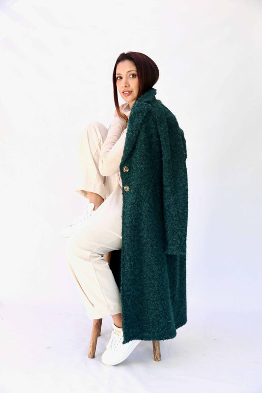 Green Boucle' Coat