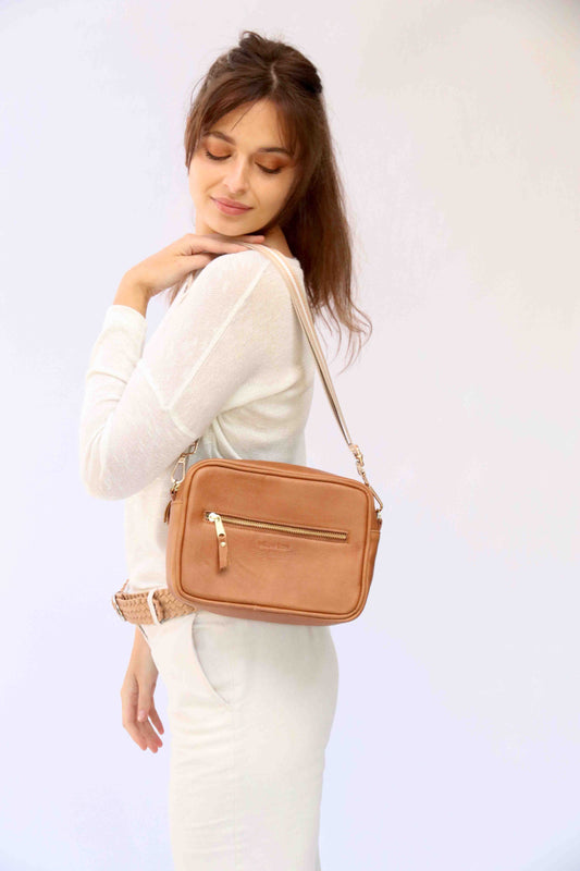 Large Tan Camera Bag