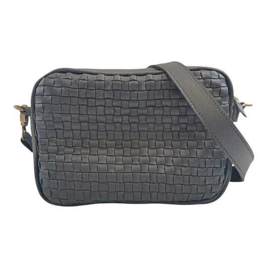 Large Woven Black Camera Bag