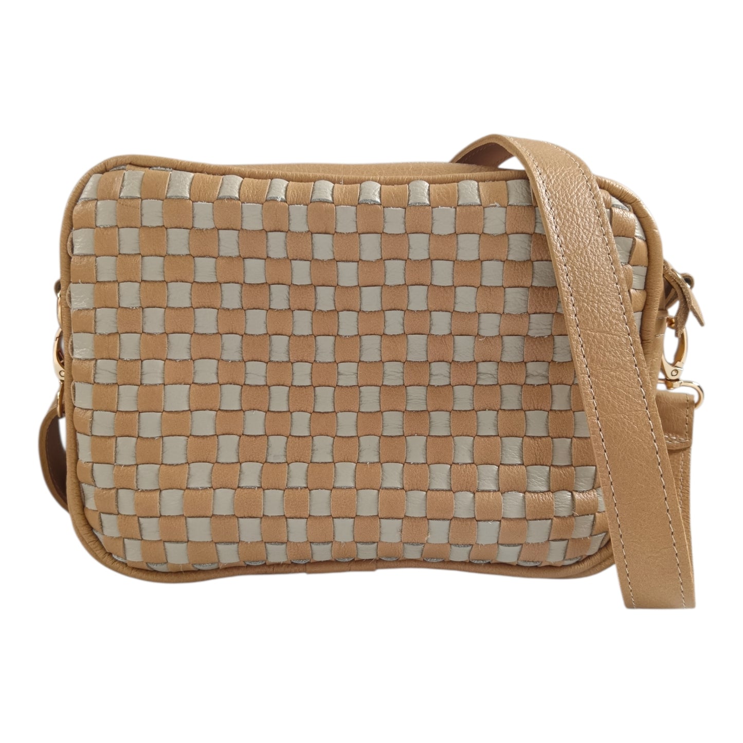 Large Woven Hazel Camera Bag