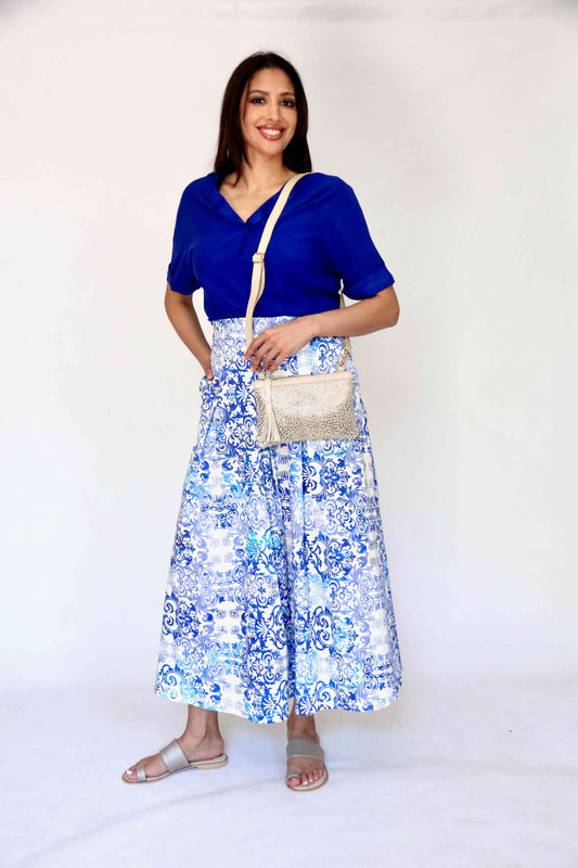 Cream Metallic Animal Mini Sling