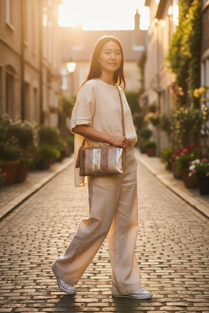 Panelled Metallic Animal Sling