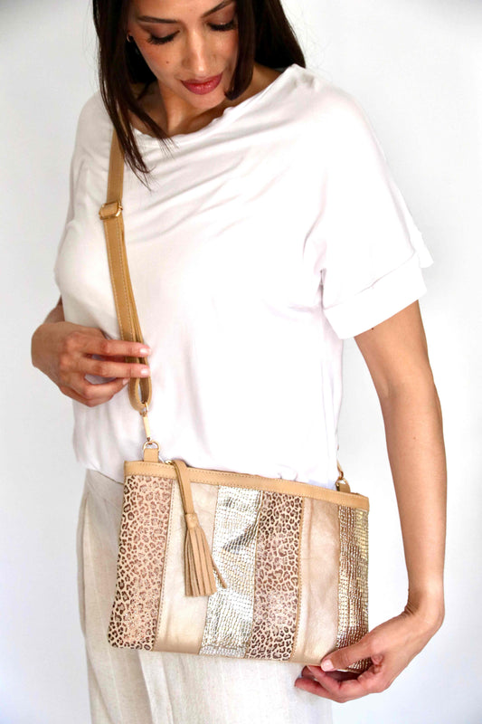 Panelled Metallic Animal Sling