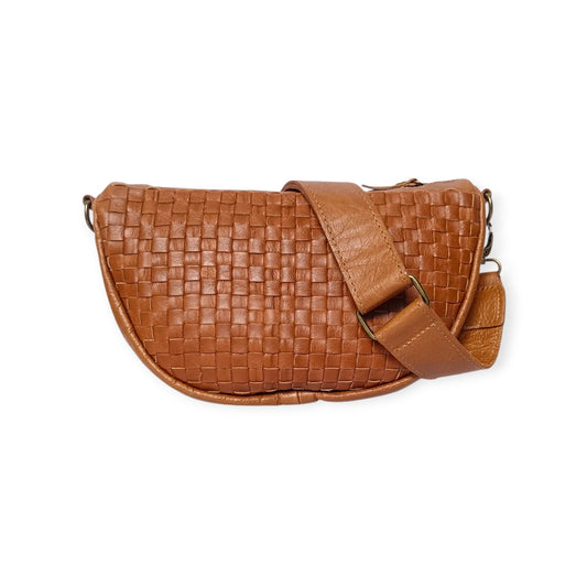 Woven Half Moon Tan Sling