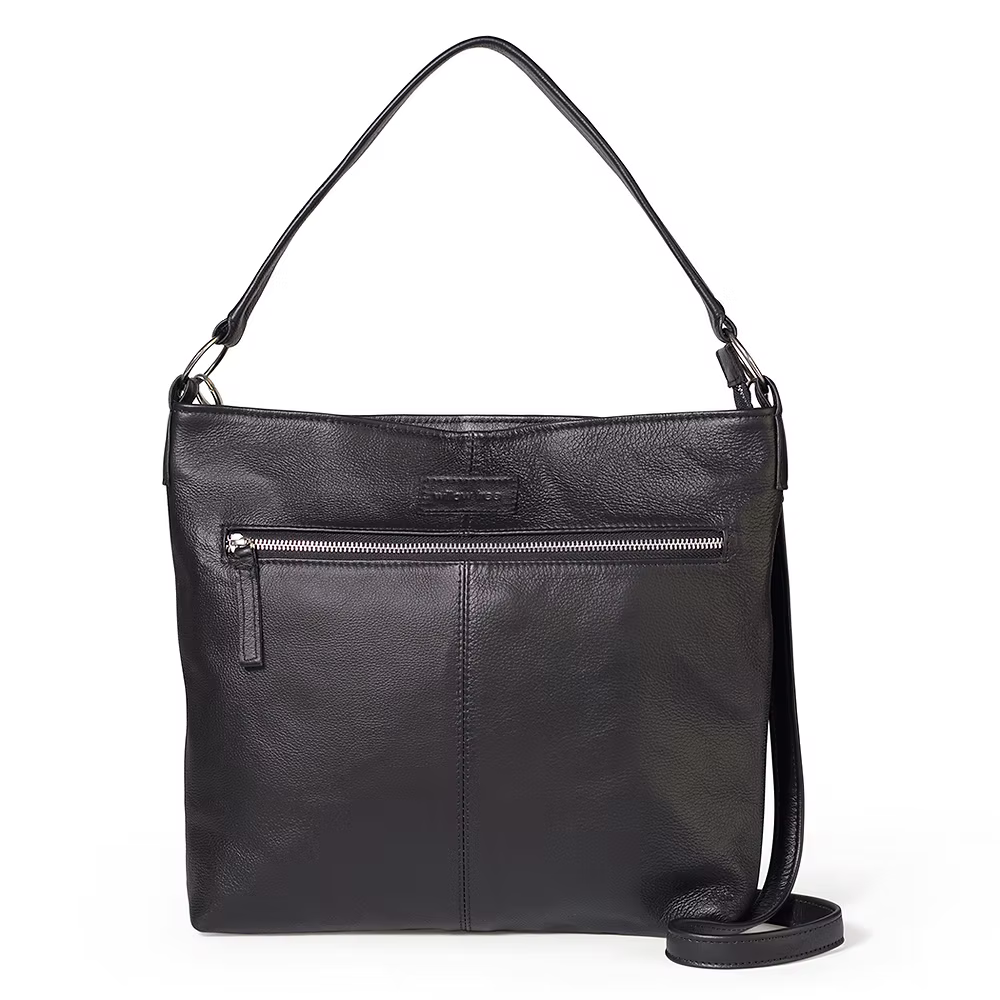 Black Spacious Shoulder/Crossbody Bag
