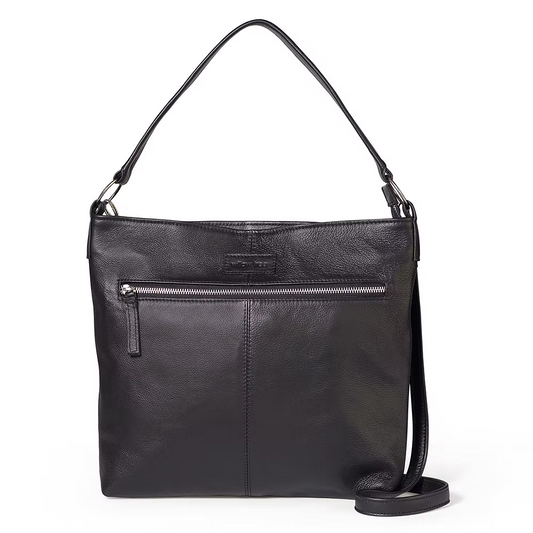 Black Spacious Shoulder/Crossbody Bag