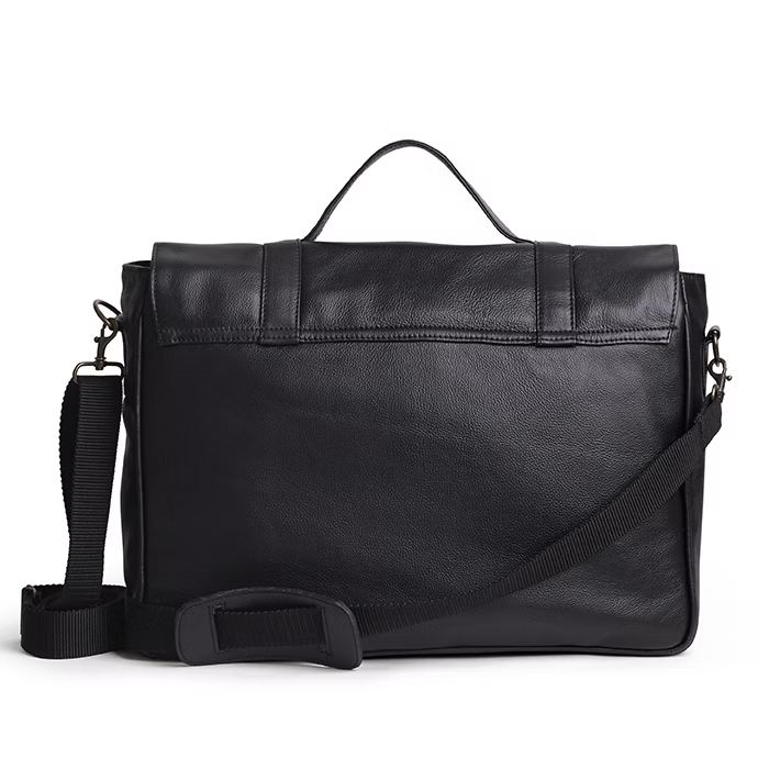 Men's Black Deluxe Laptop Bag