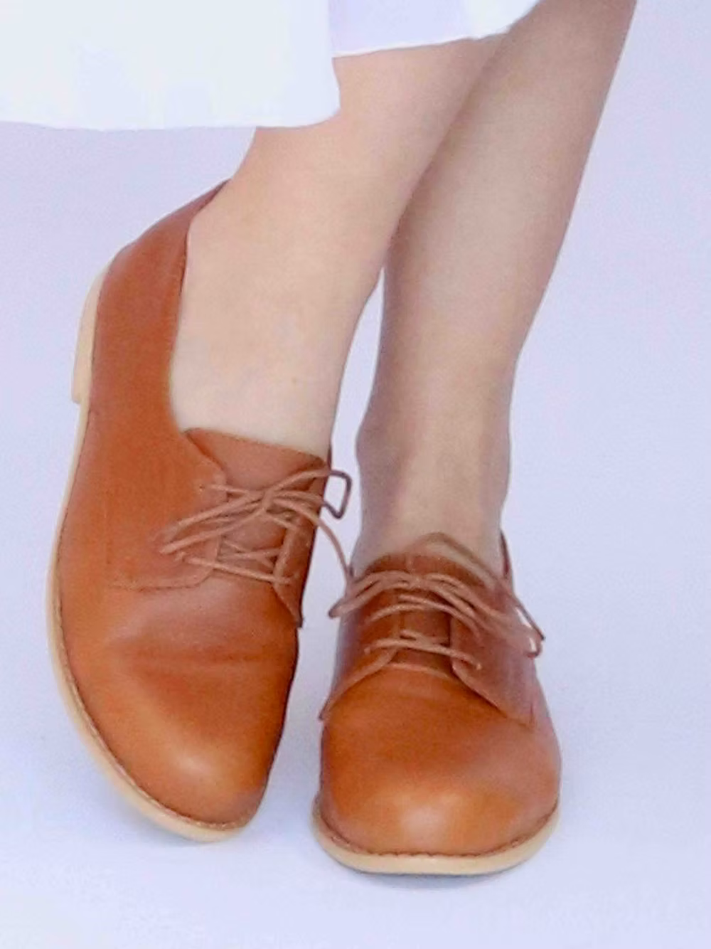 Feminine Leather Vellies - Tan