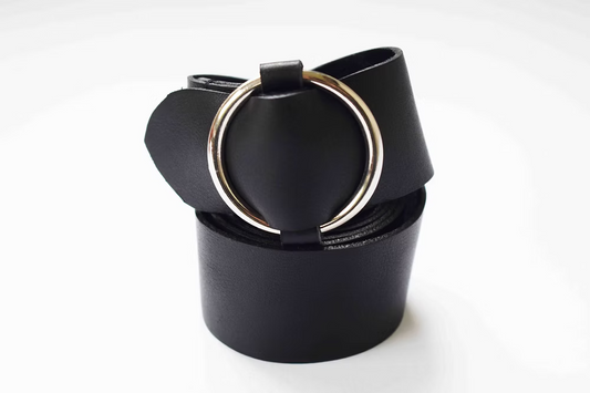 Black Ring Detail Belt