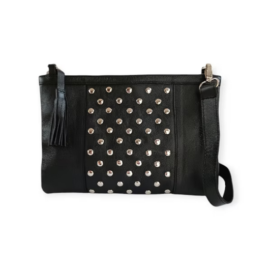 Studded Feminine Sling/Clutch Black