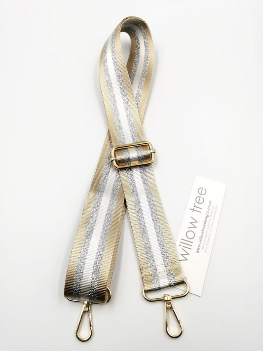 Metallic Silver Bag Strap