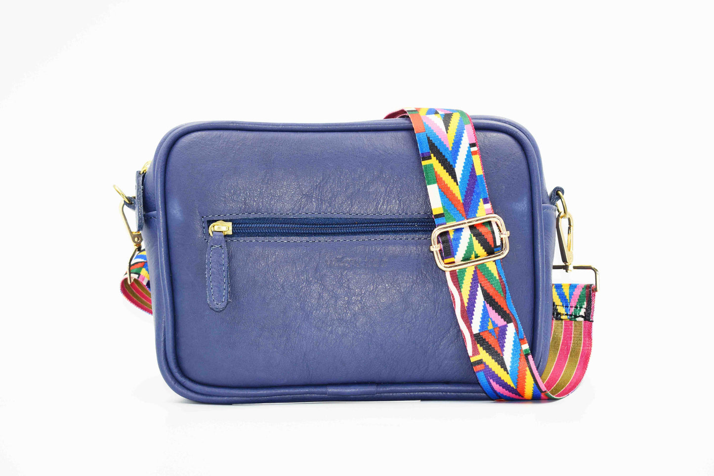 Large Blue Camera Bag with Decor St