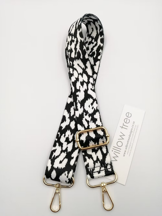 Black & White Abstract Bag Strap