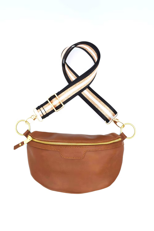 Tan Lunar Bag with Decor Strap