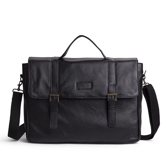 Men's Black Deluxe Laptop Bag