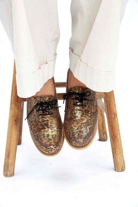 Feminine Leather Vellies - Animal