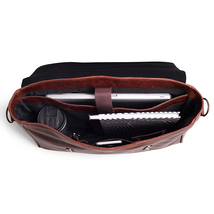 Men's Brown Deluxe Laptop Bag