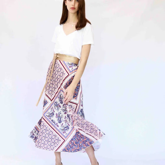 Paisley Pleated Skirt