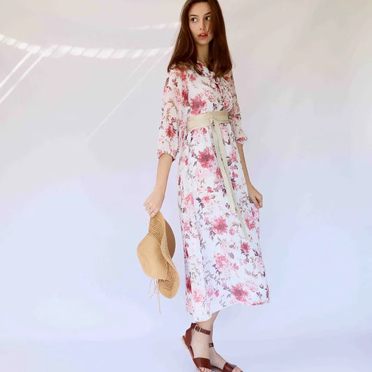 Floral Peasant Dress
