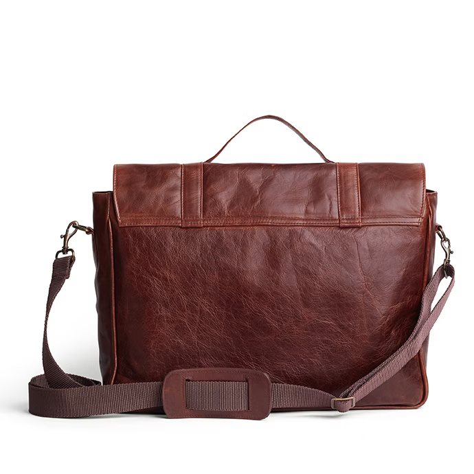 Men's Brown Deluxe Laptop Bag