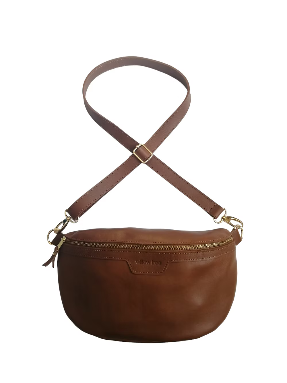 Large Tan Lunar Bag with Leather Strap