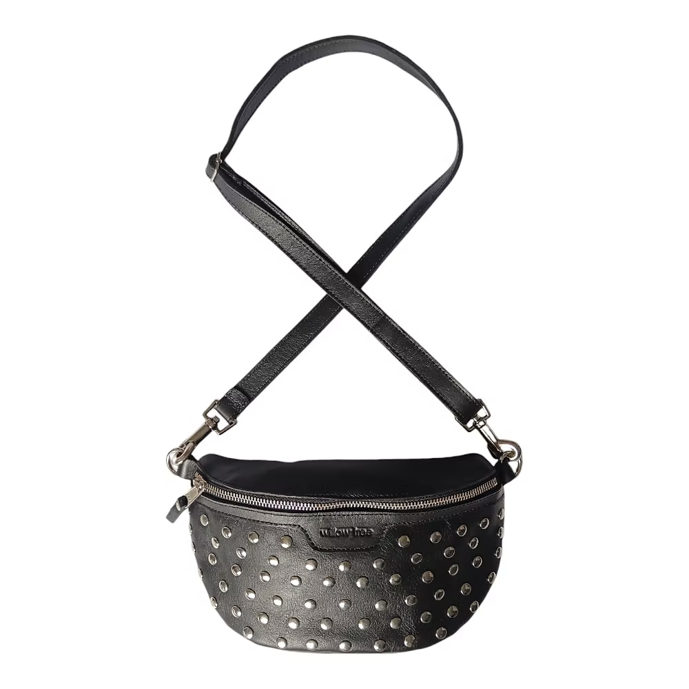Studded Lunar Bag with Leather Strap