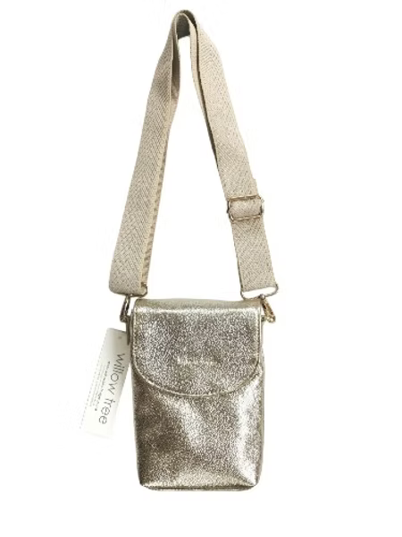 Gold Phone Bag with Decor Strap