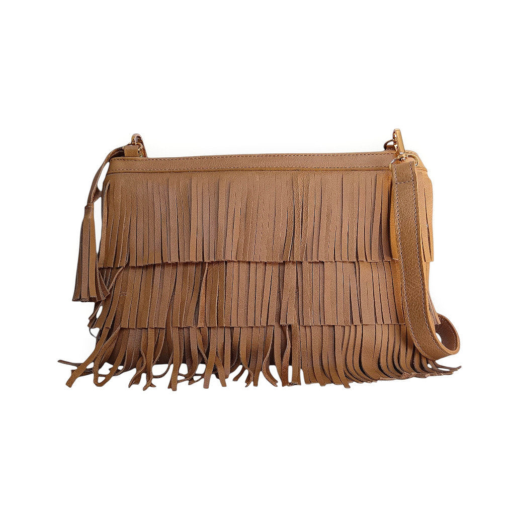 Hazel Fringed Sling/Clutch